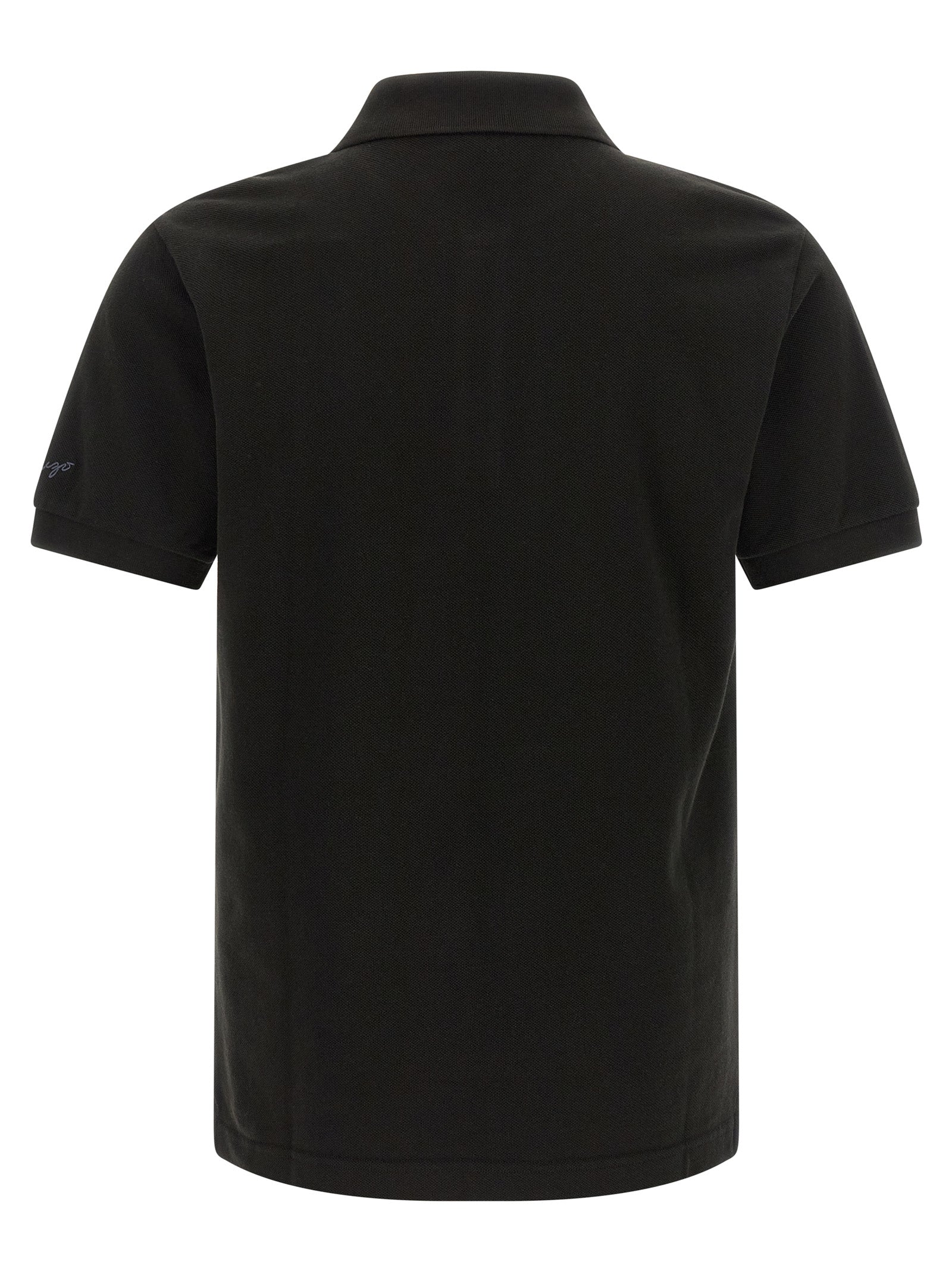 Black Cotton Polo Shirt