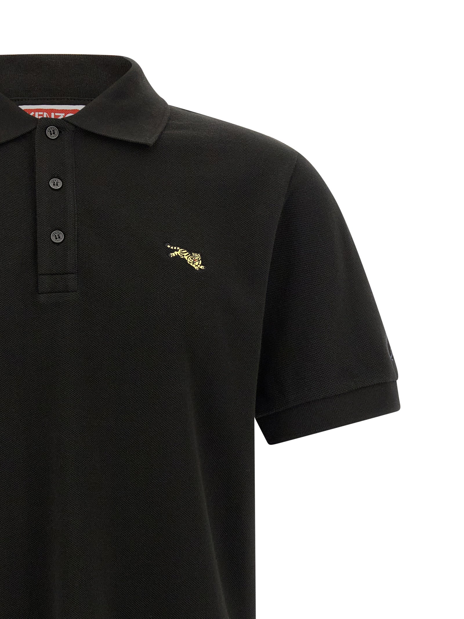 Black Cotton Polo Shirt