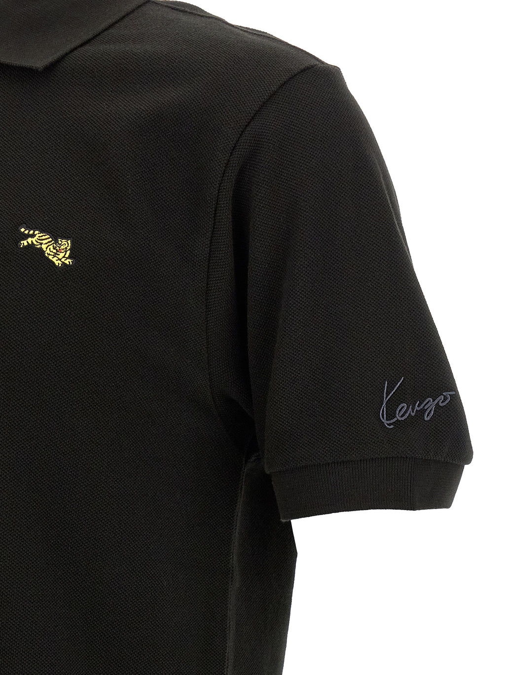 Black Cotton Polo Shirt
