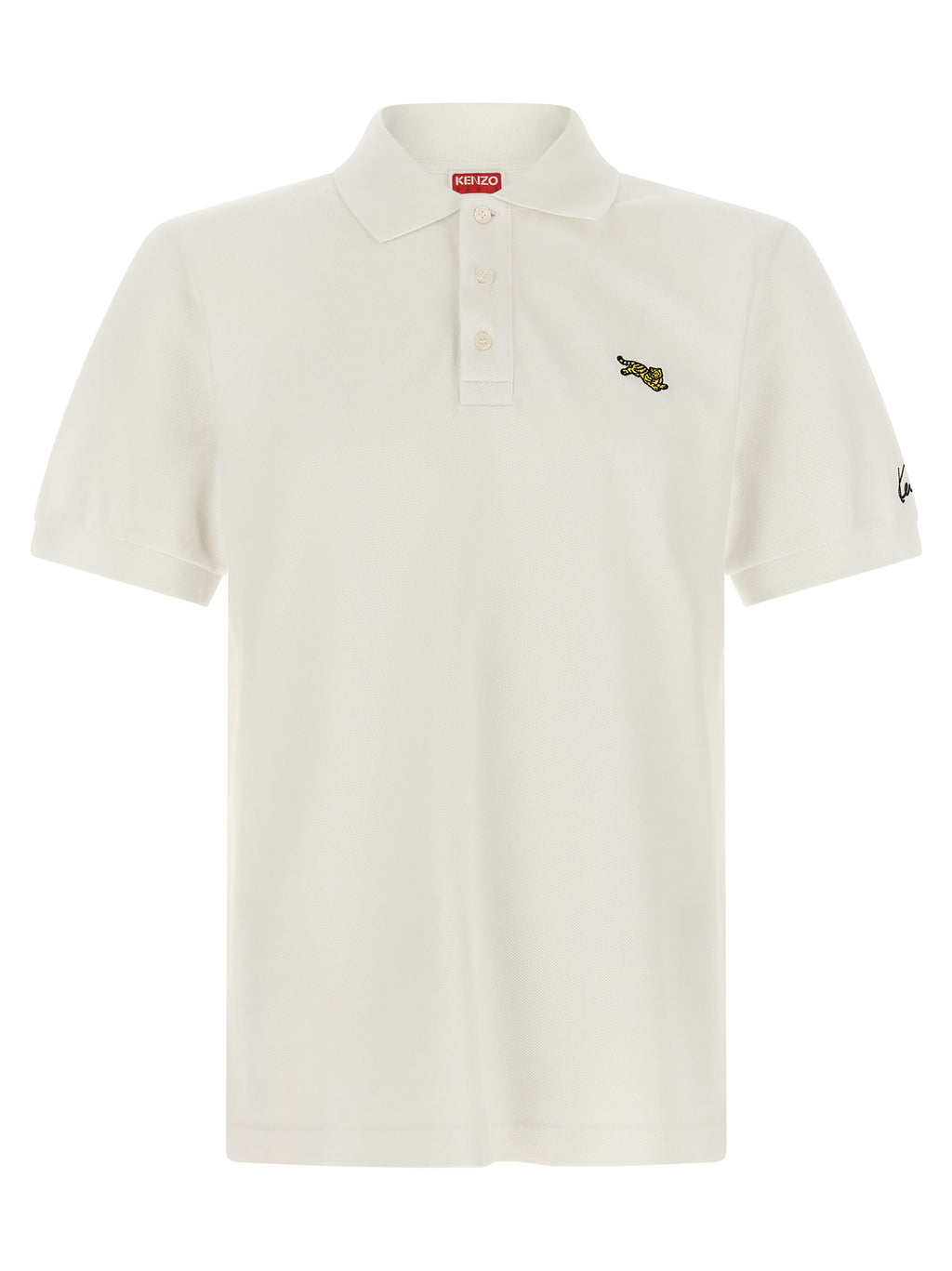 White Cotton Polo Shirt