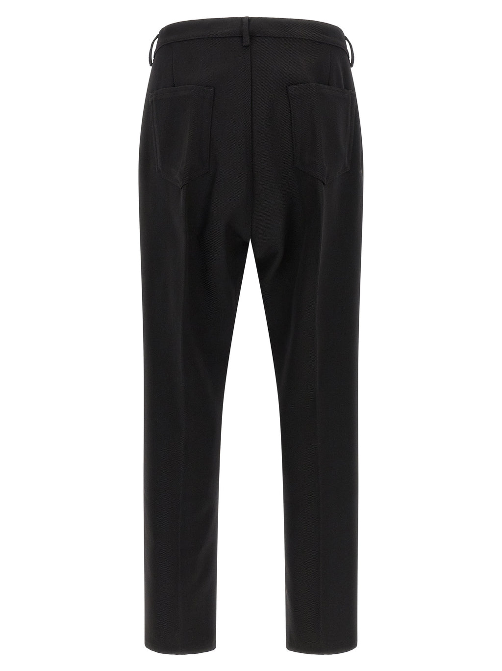 Black Cotton Casual Pants