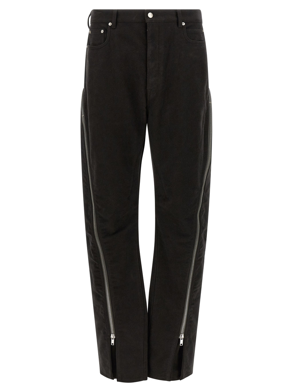 Black Cotton Flared Pants