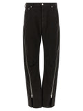 Black Cotton Flared Pants