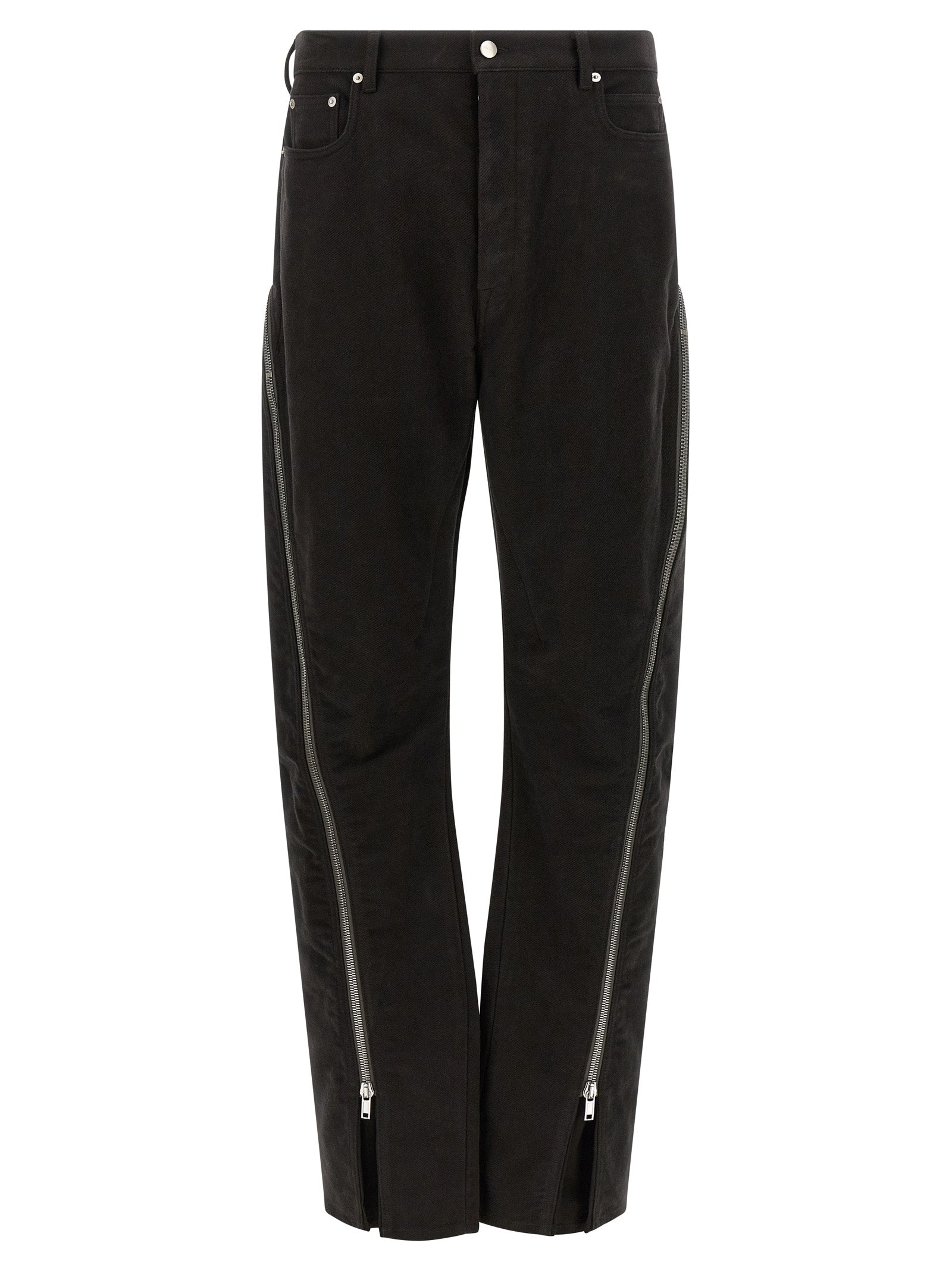 Black Cotton Flared Pants