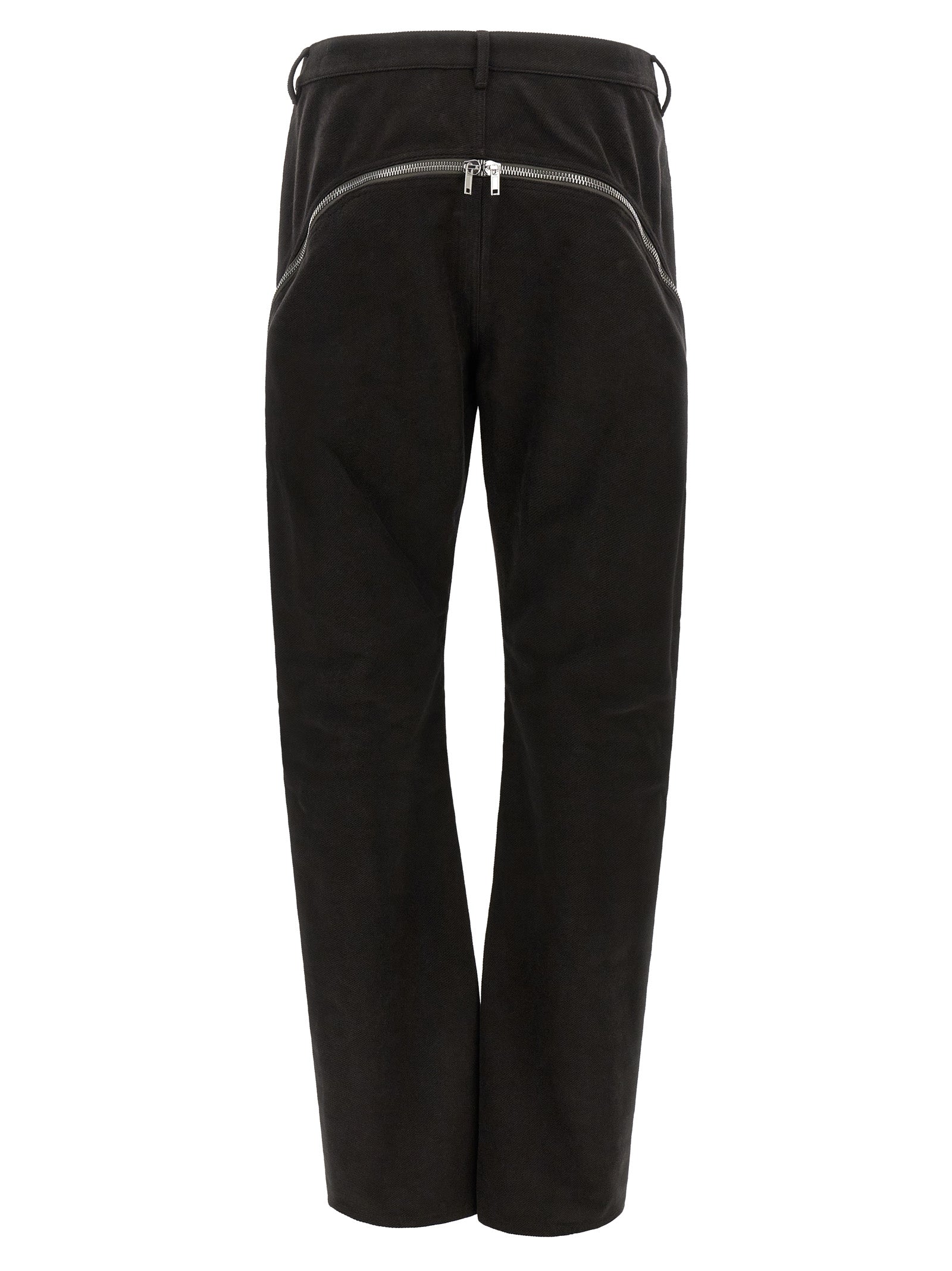 Black Cotton Flared Pants