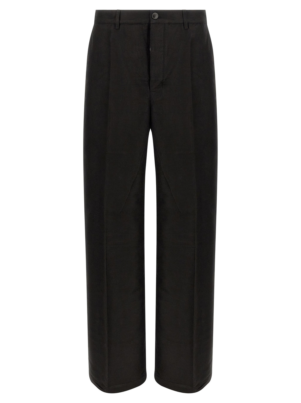 Black Ramie Casual Pants
