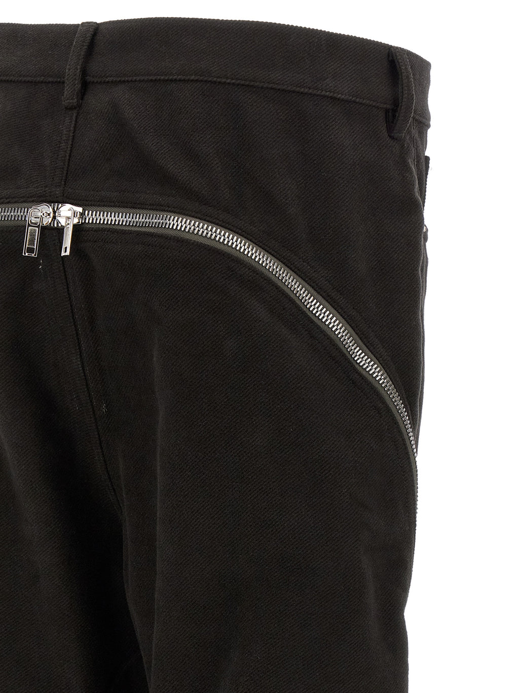 Black Cotton Flared Pants