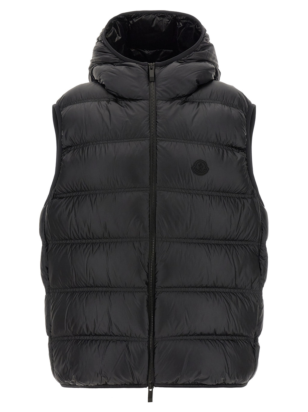 Black Polyamide Sleeveless Jacket