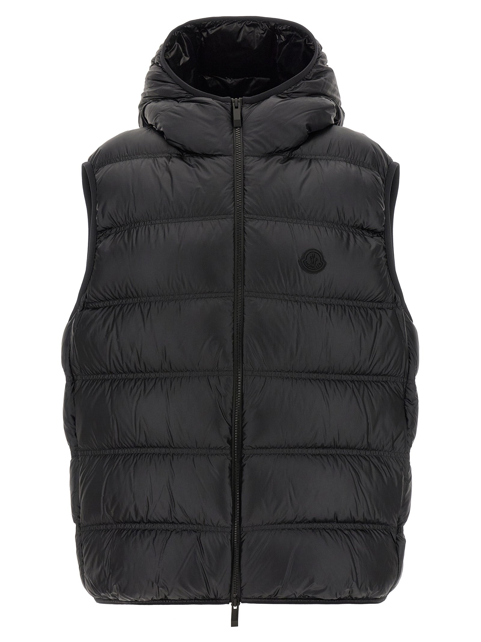 Black Polyamide Sleeveless Jacket