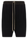 Black Cotton Bermuda Shorts