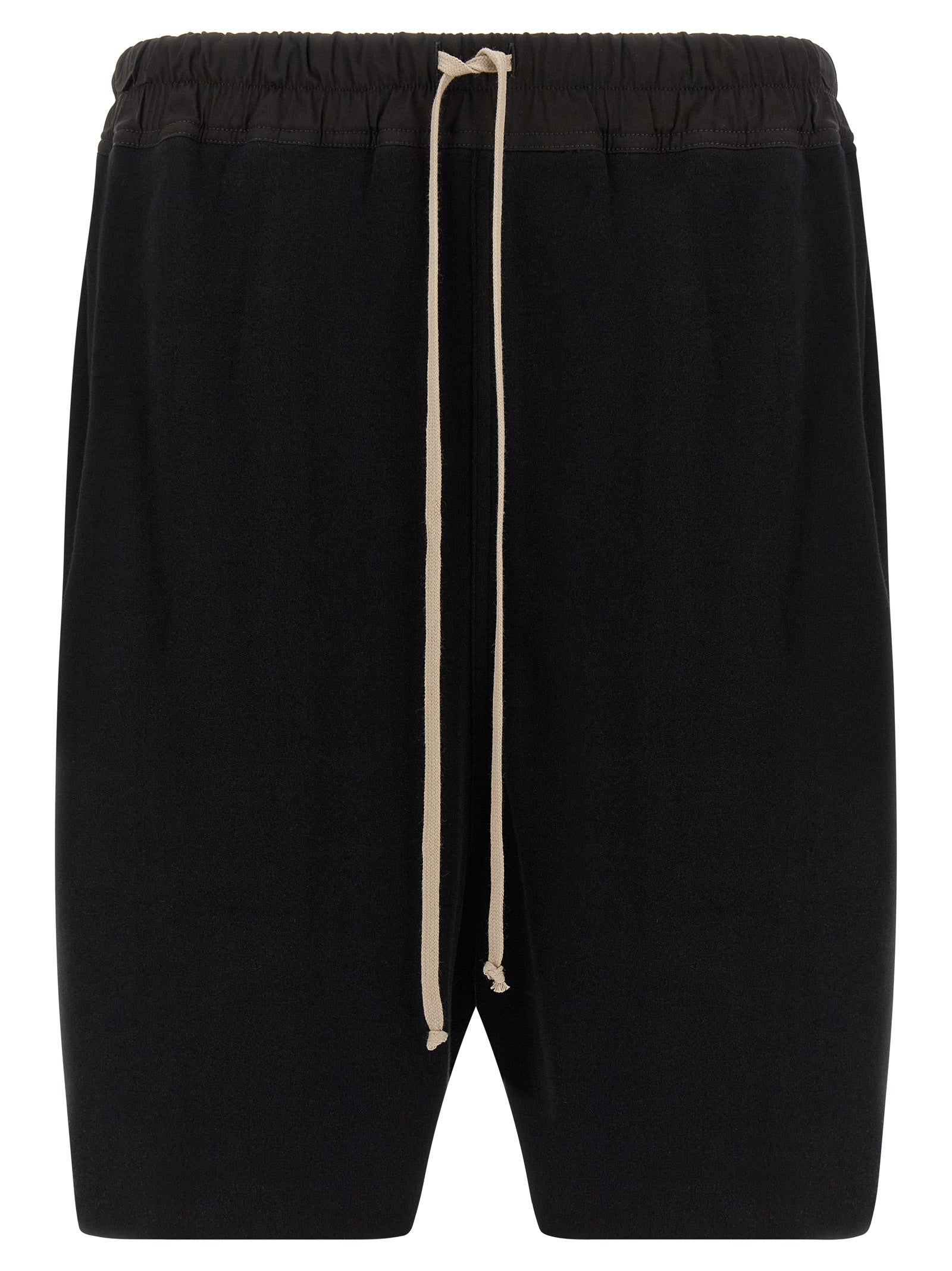Black Cotton Bermuda Shorts