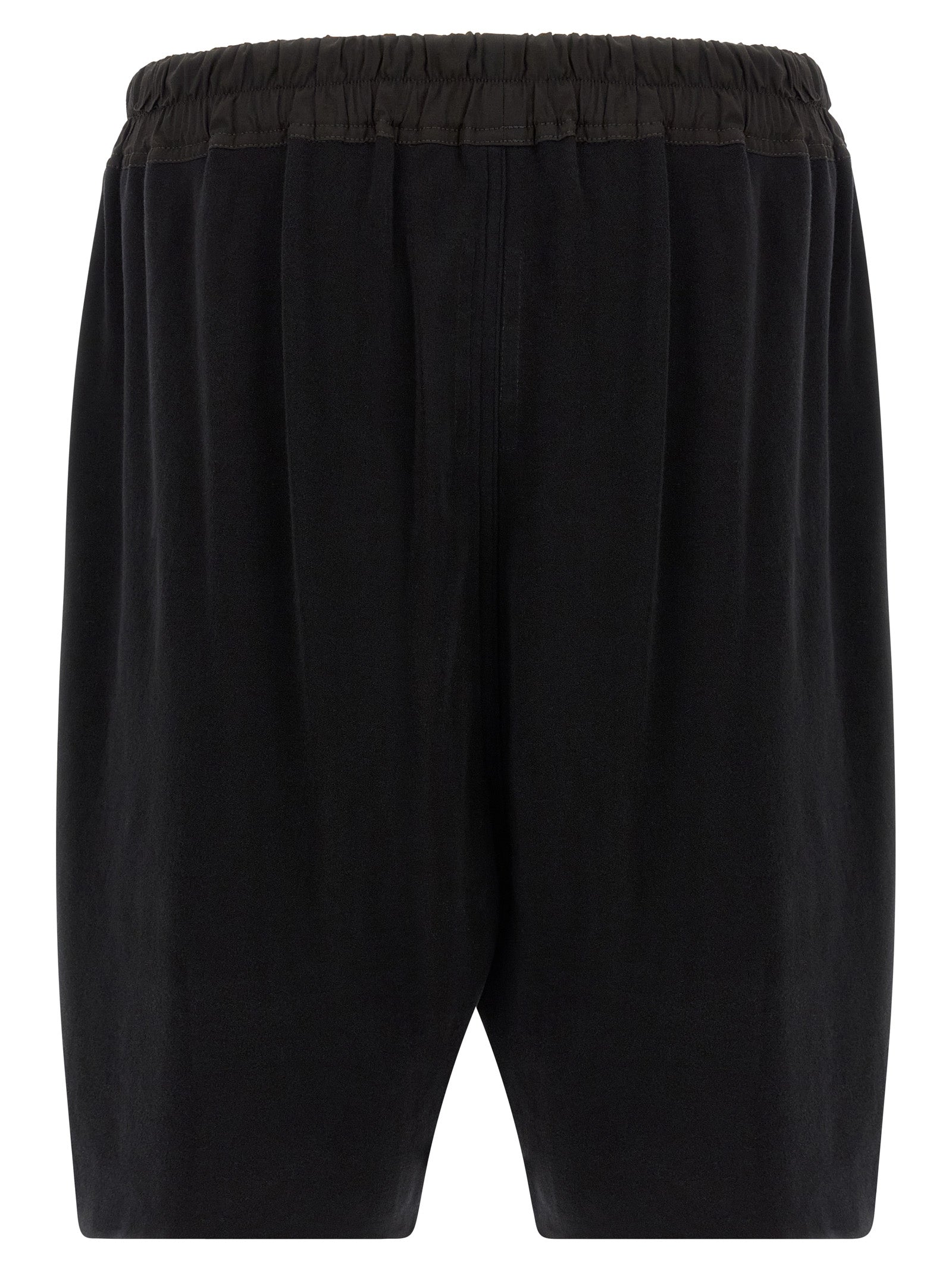 Black Cotton Bermuda Shorts