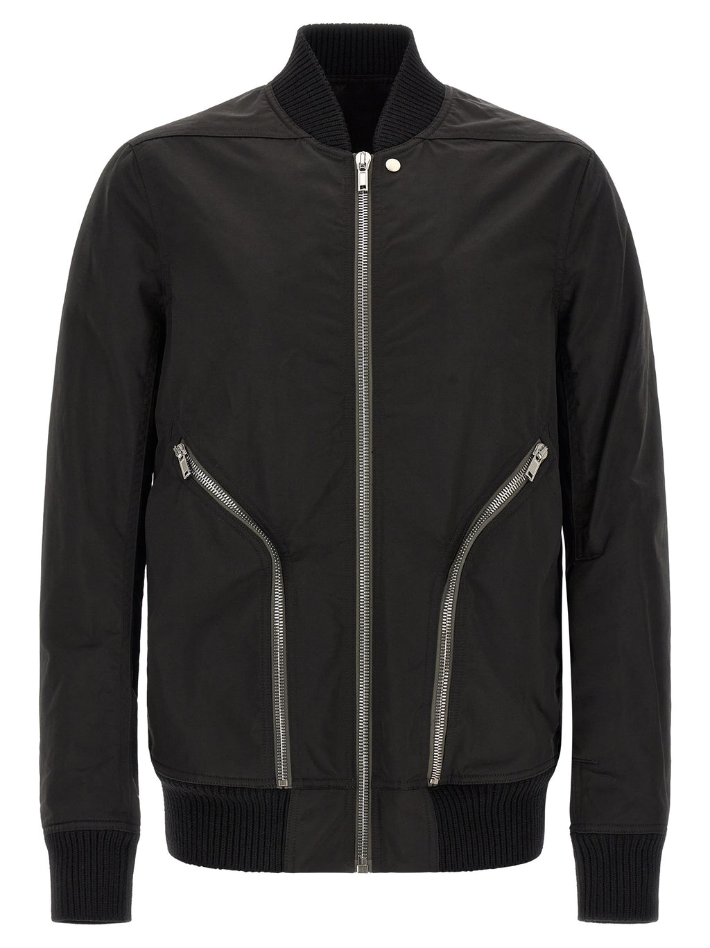Black Nylon Bomber