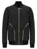 Black Nylon Bomber
