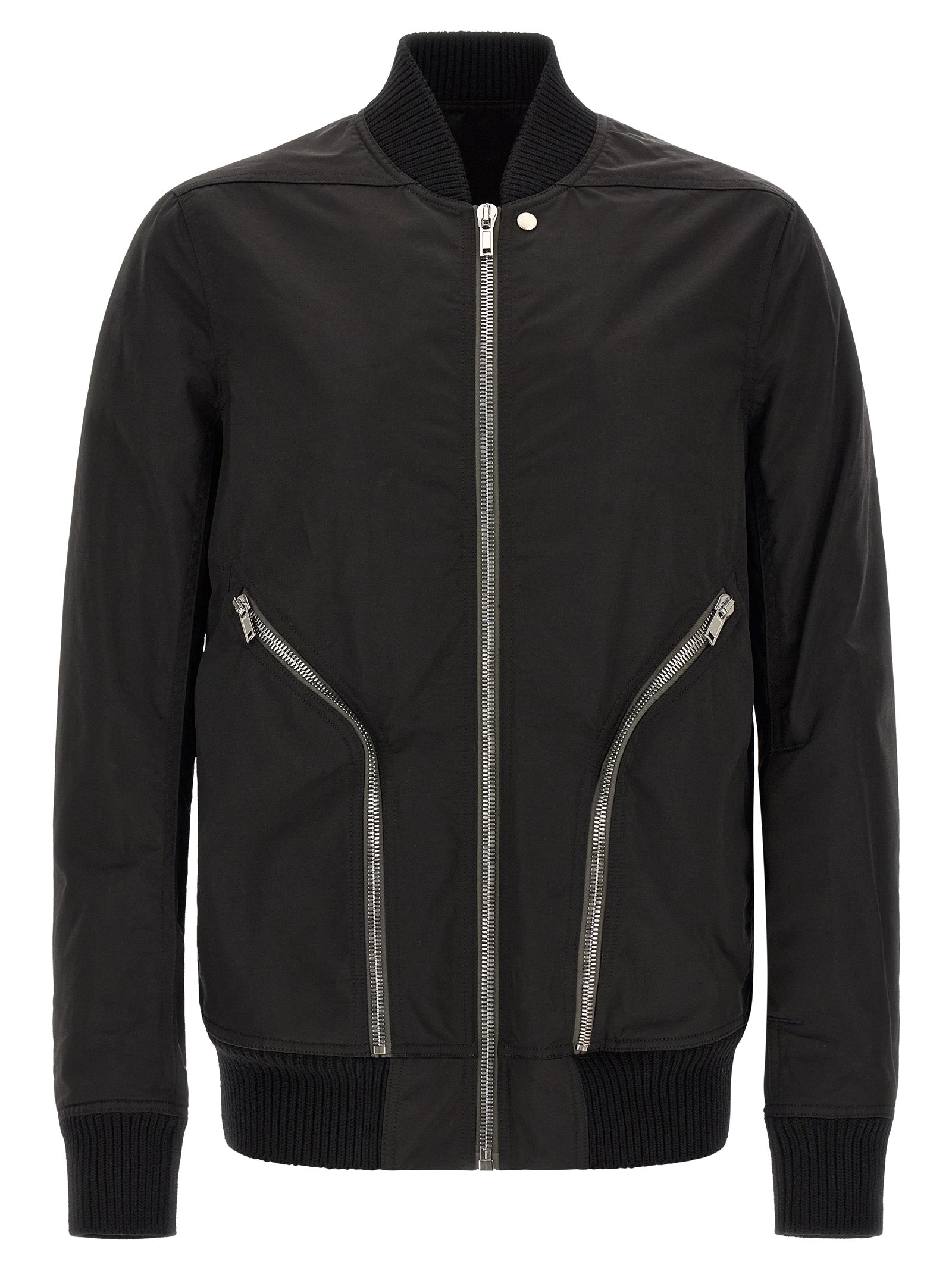 Black Nylon Bomber