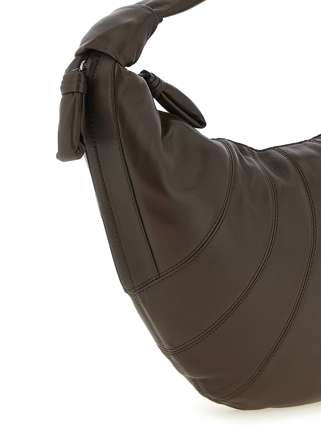 Brown Lamb Leather Shoulder Bag