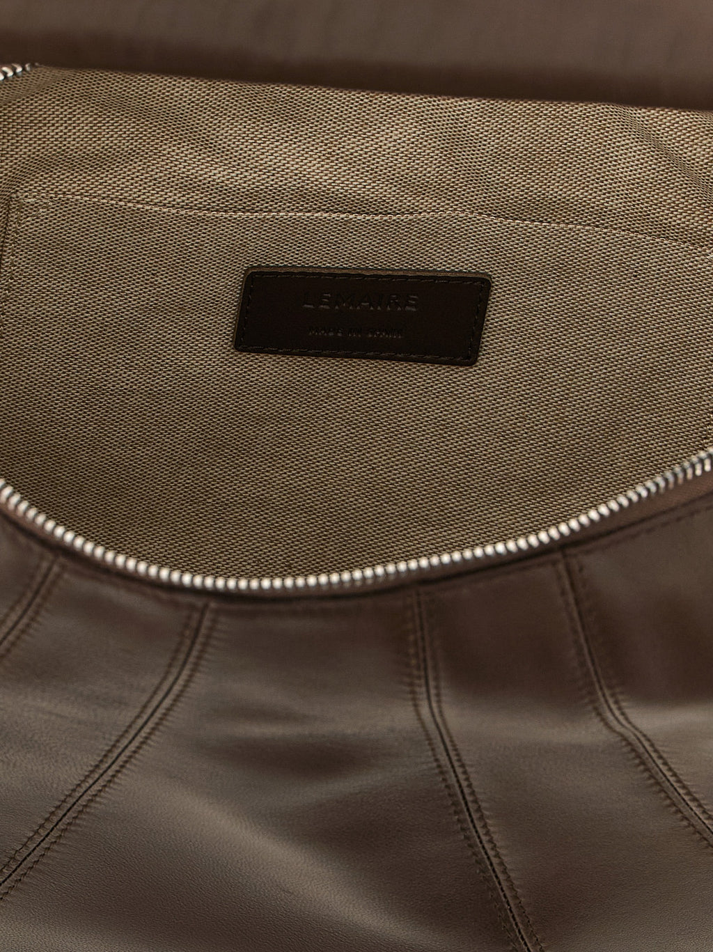 Brown Lamb Leather Shoulder Bag