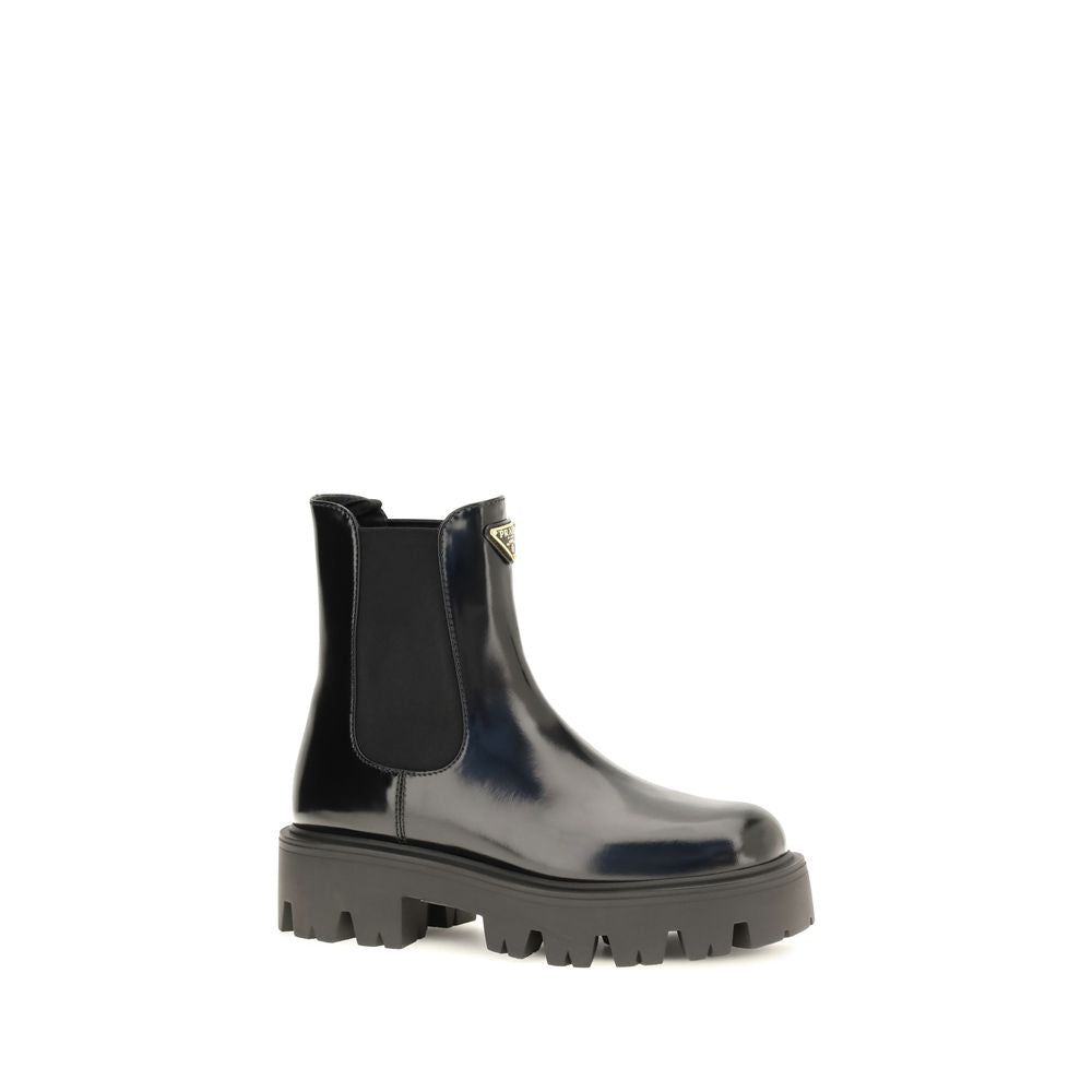 Black Calf Leather Bos Taurus Chelsea Boots