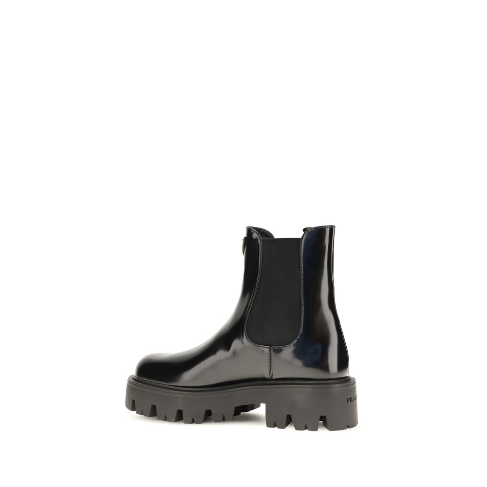 Black Calf Leather Bos Taurus Chelsea Boots