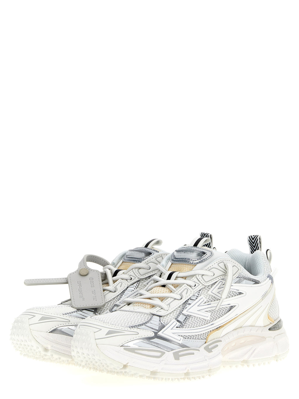 White Polyethylene Athletic Sneakers