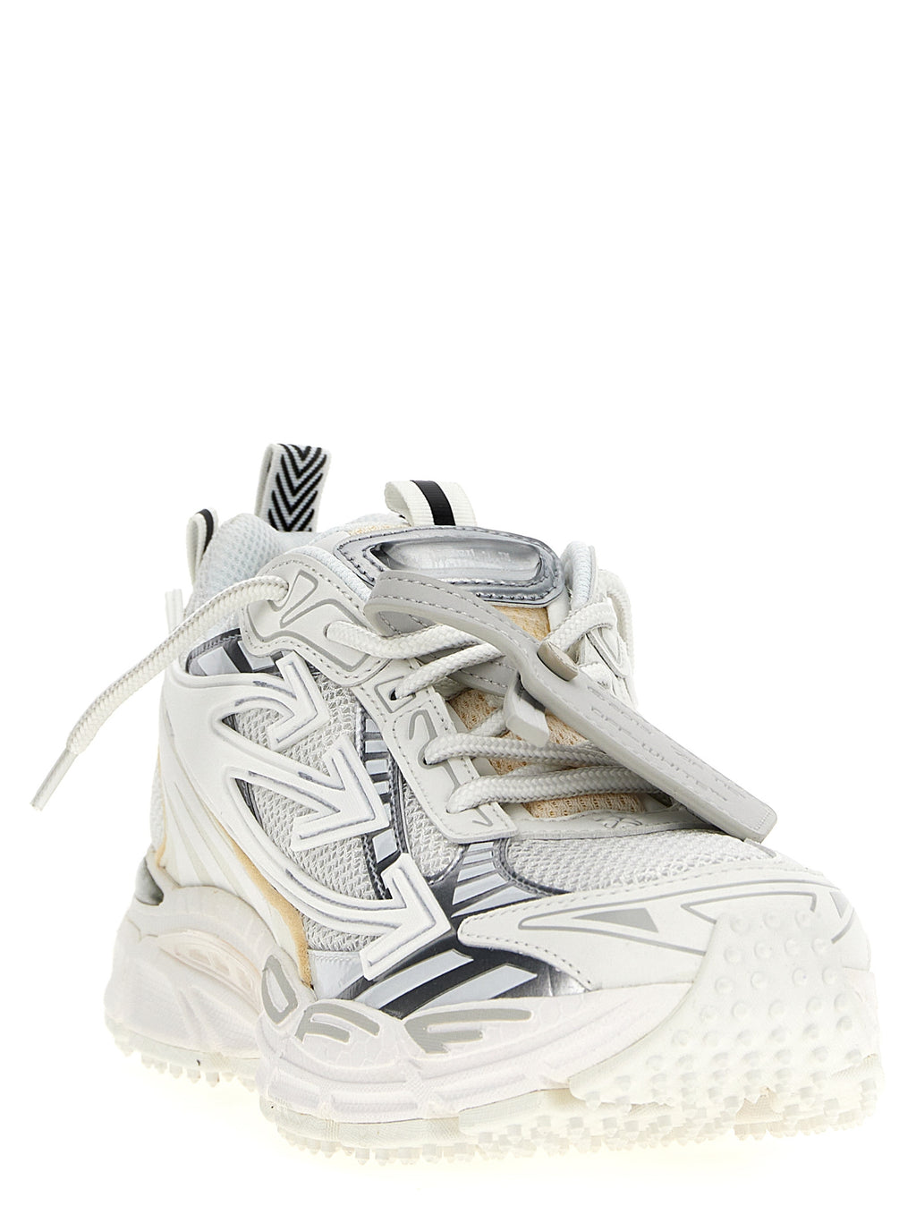 White Polyethylene Athletic Sneakers