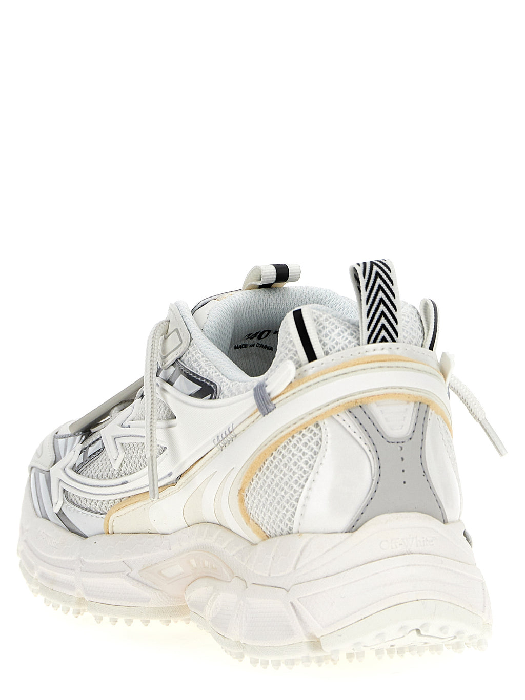 White Polyethylene Athletic Sneakers