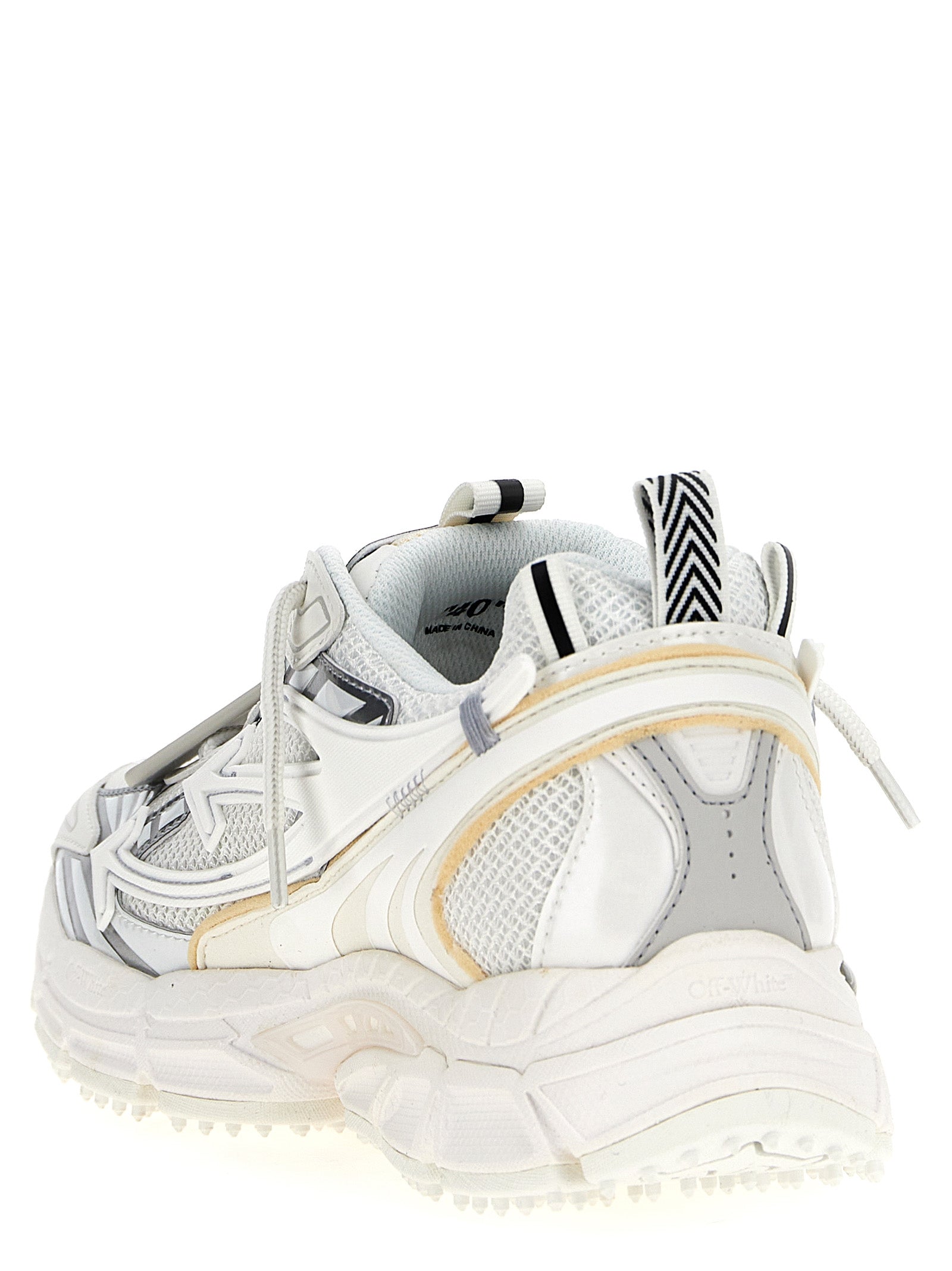 White Polyethylene Athletic Sneakers