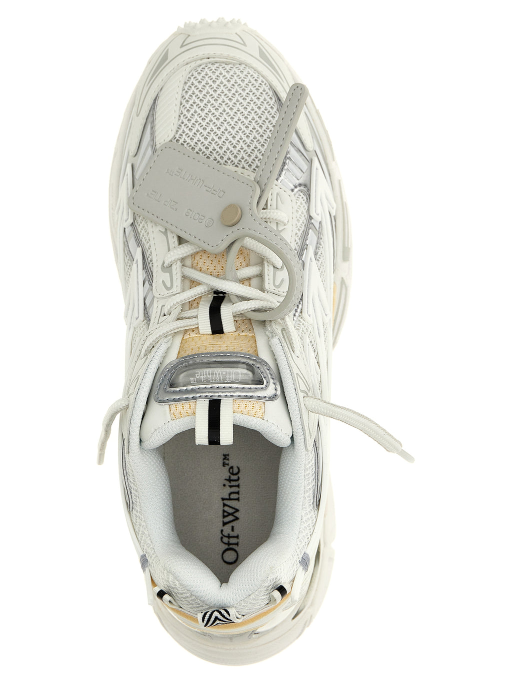 White Polyethylene Athletic Sneakers