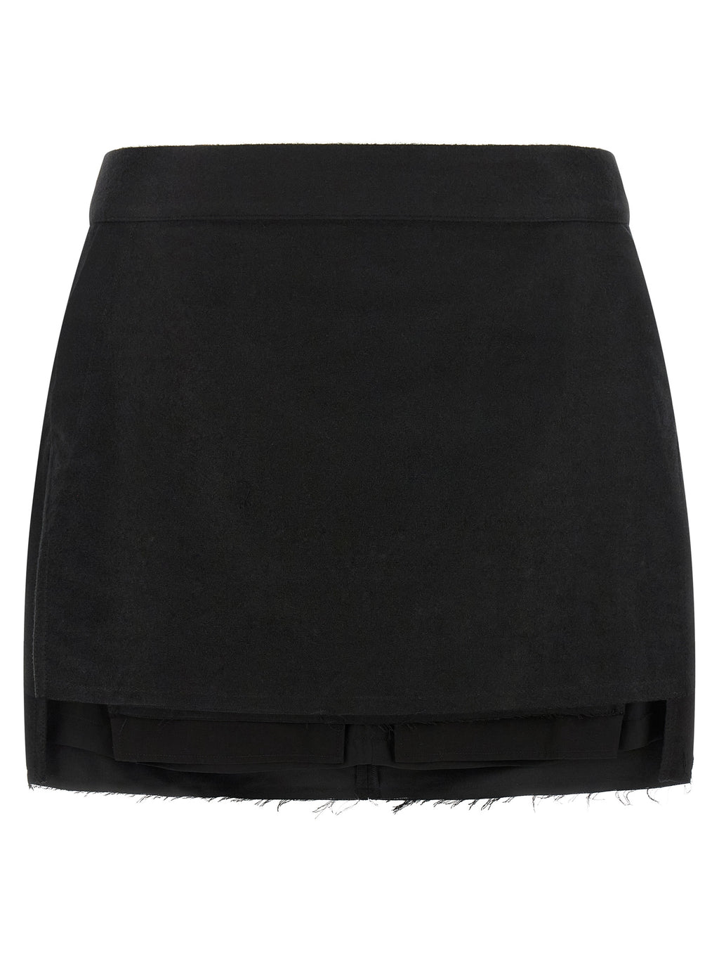 Black Ramie Long Skirt