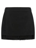 Black Ramie Long Skirt