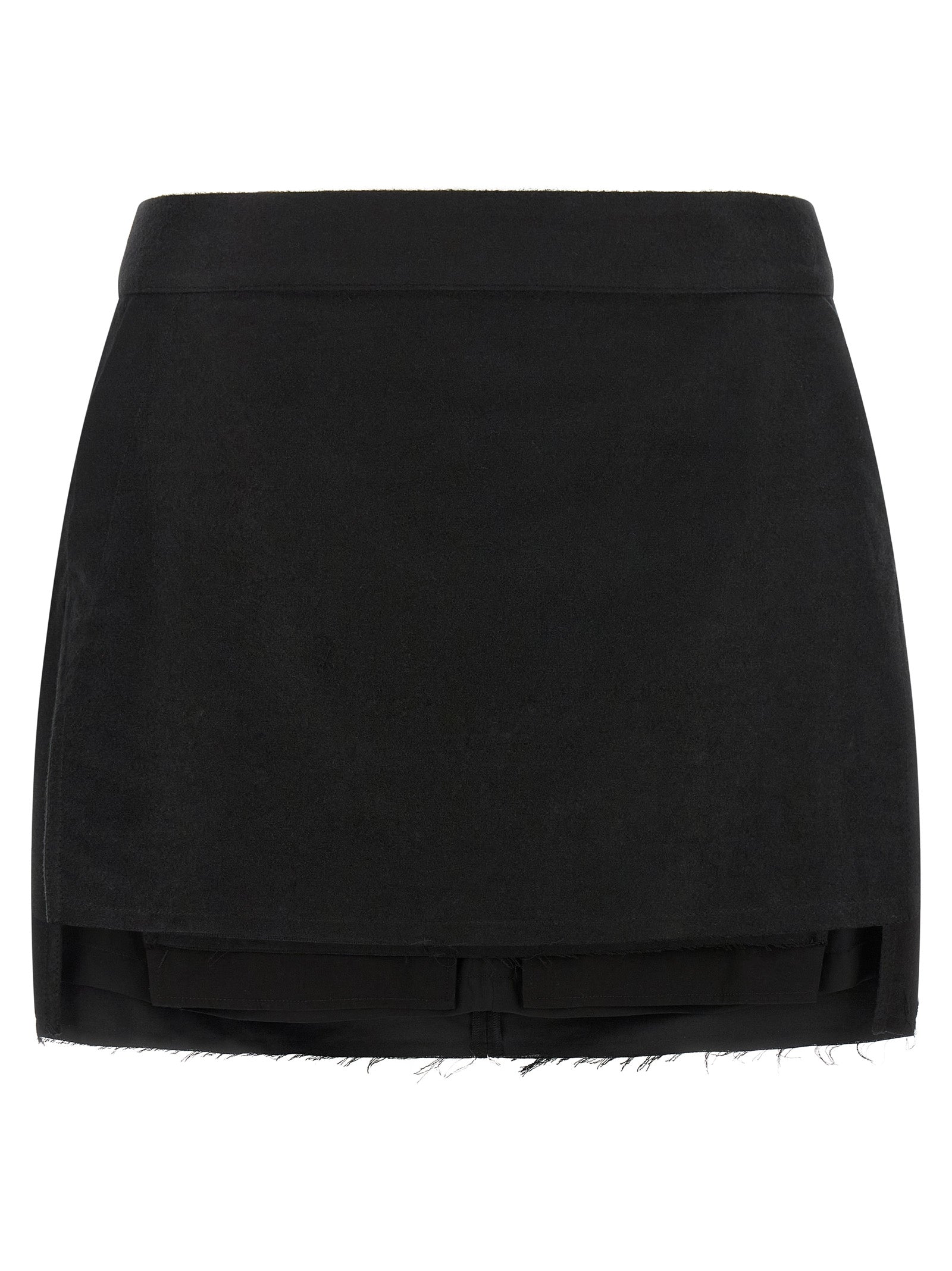 Black Ramie Long Skirt