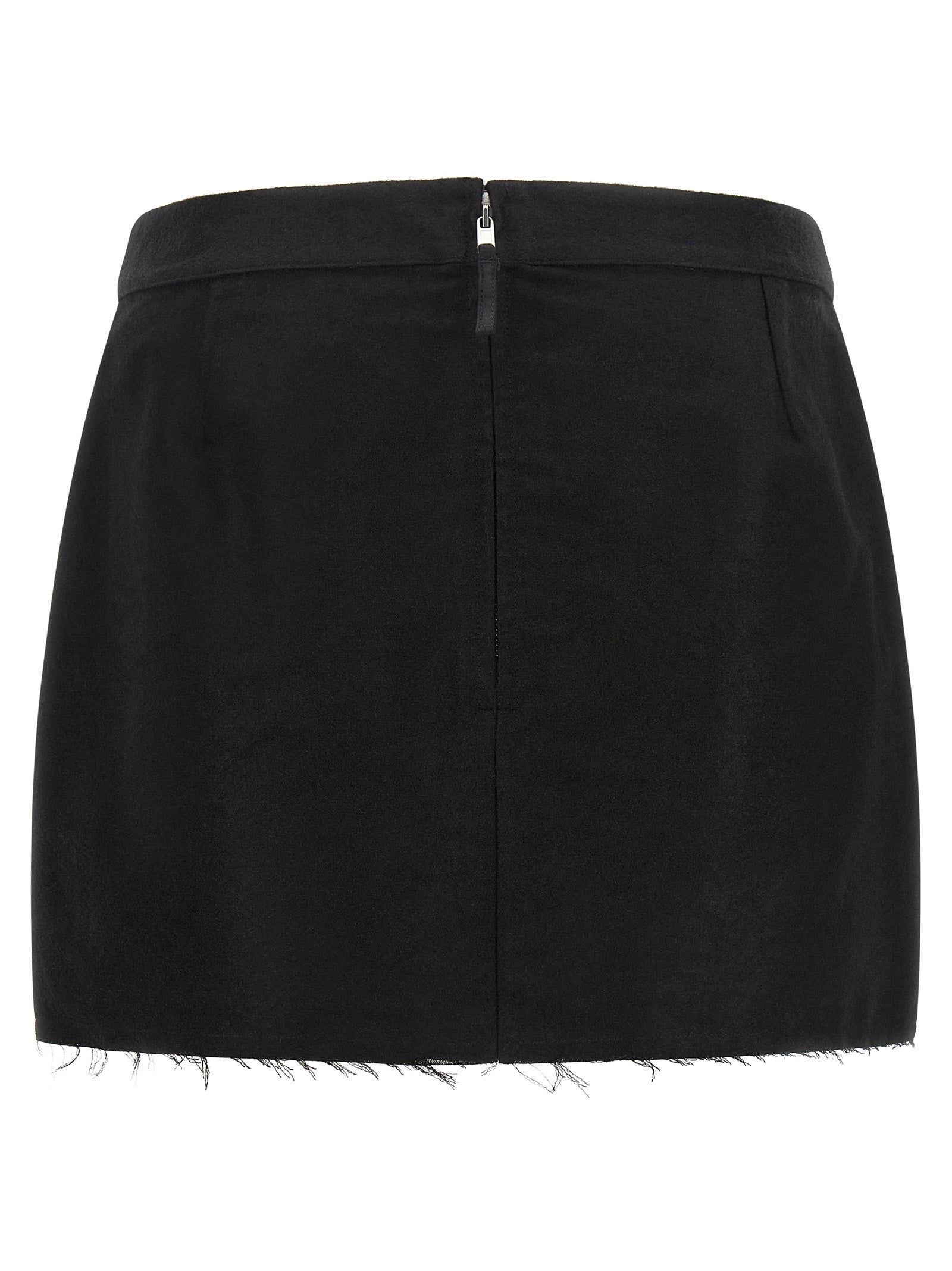 Black Ramie Long Skirt