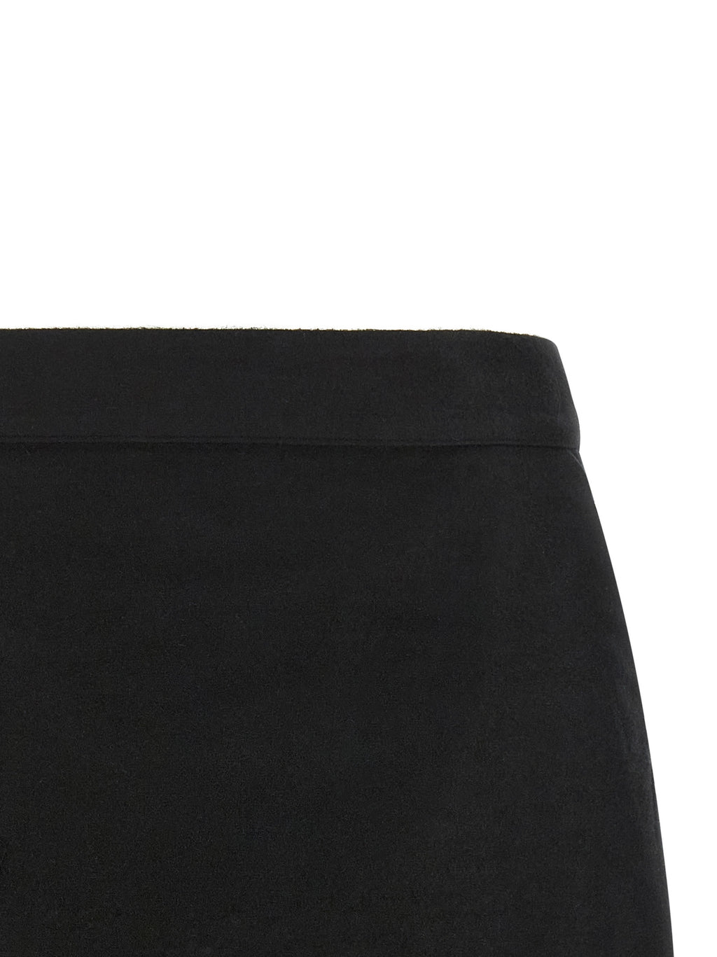 Black Ramie Long Skirt
