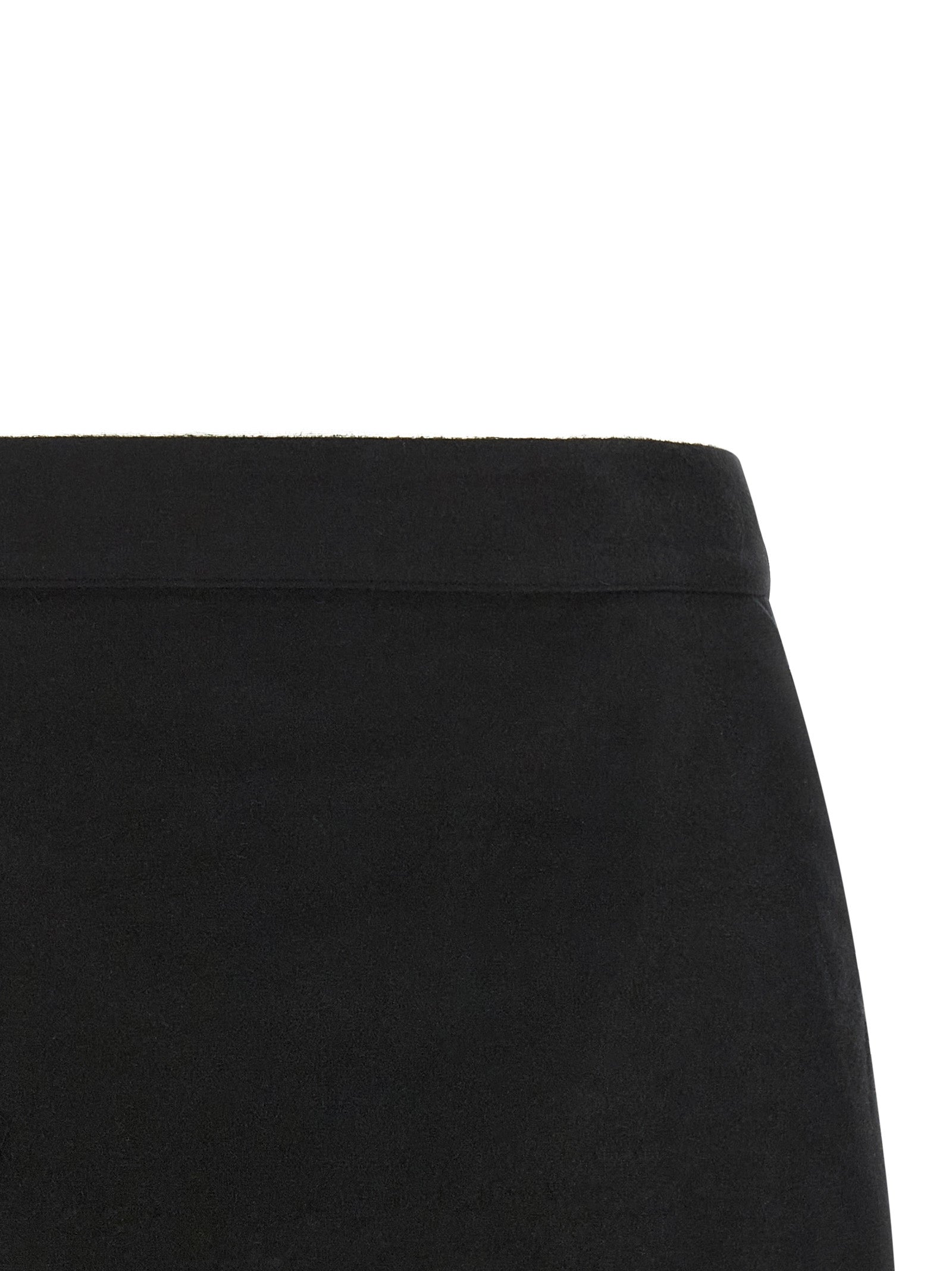 Black Ramie Long Skirt