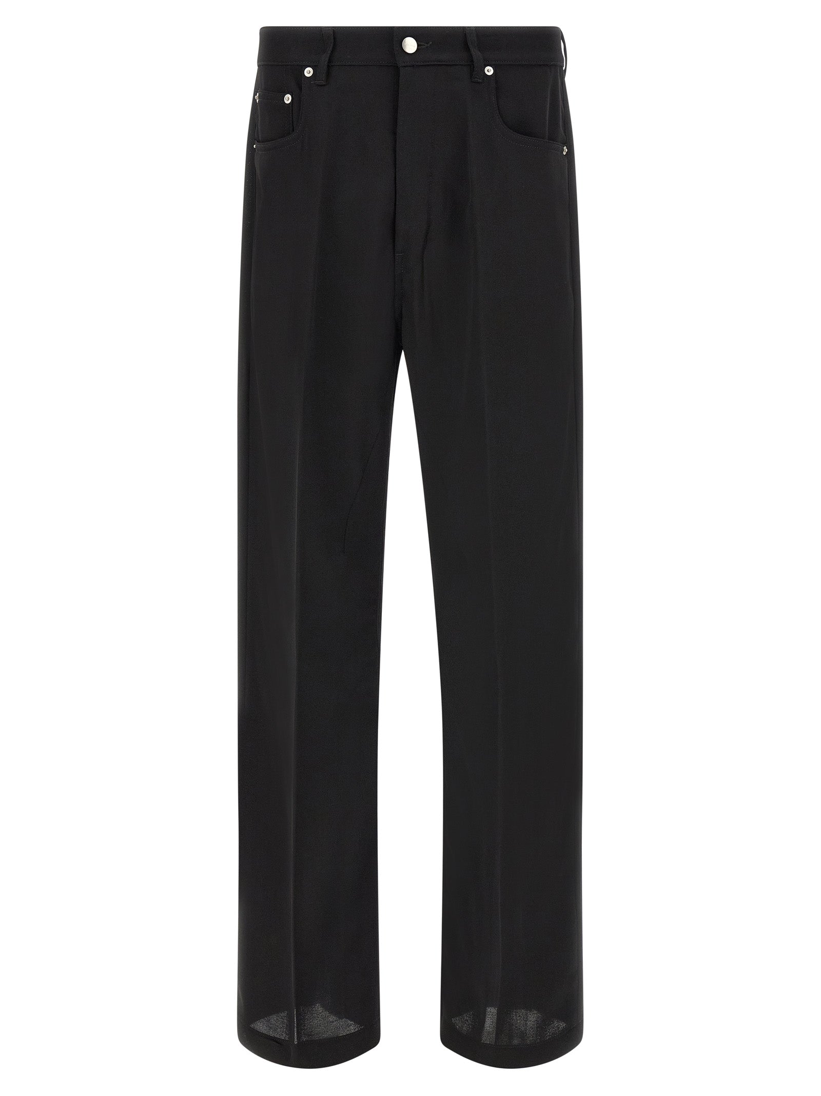 Black Cotton Relaxed Fit Jeans
