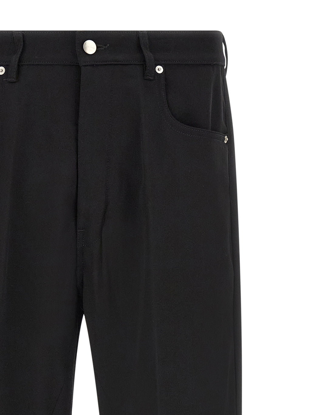 Black Cotton Relaxed Fit Jeans