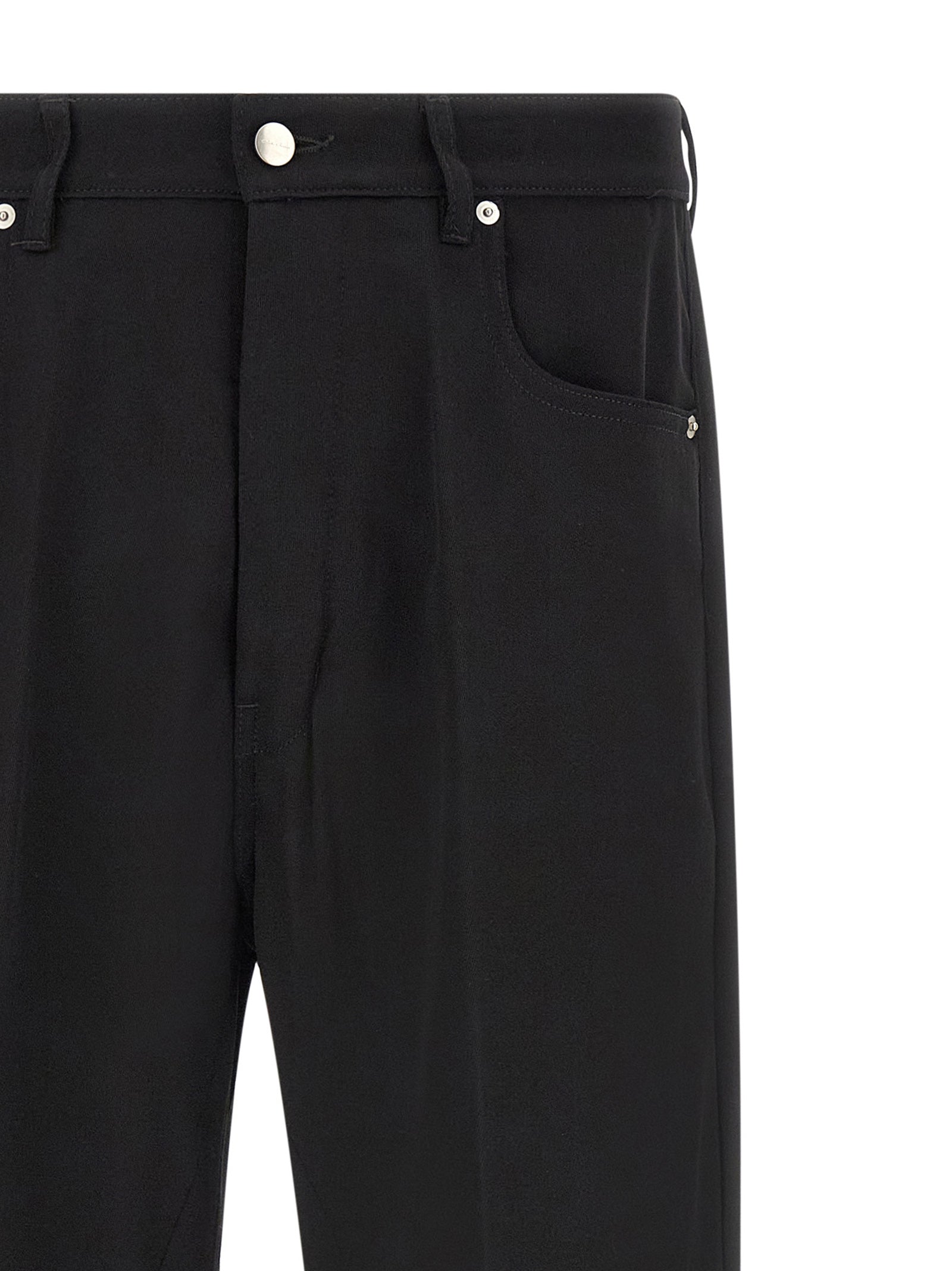 Black Cotton Relaxed Fit Jeans