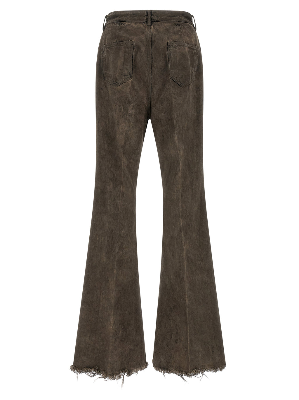 Gray Cotton Bootcut Jeans
