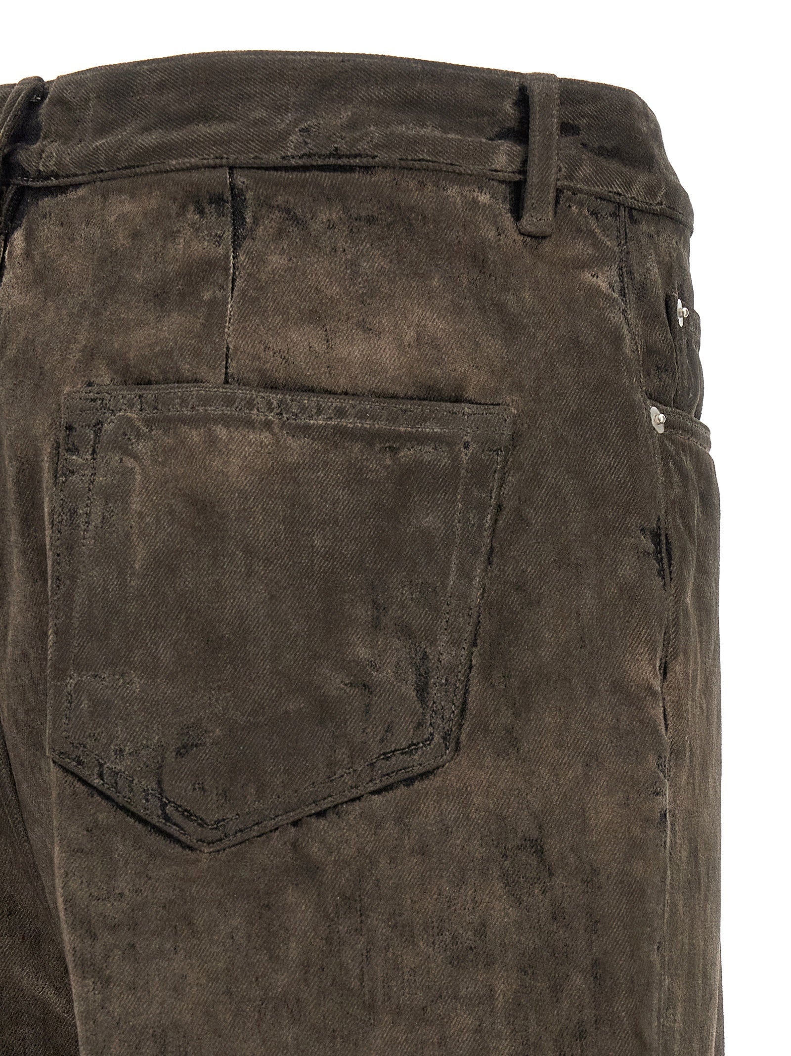 Gray Cotton Bootcut Jeans