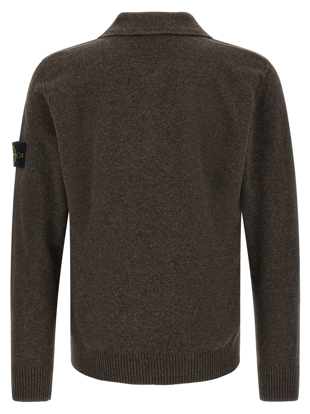 Brown Virgin Wool Polo Shirt