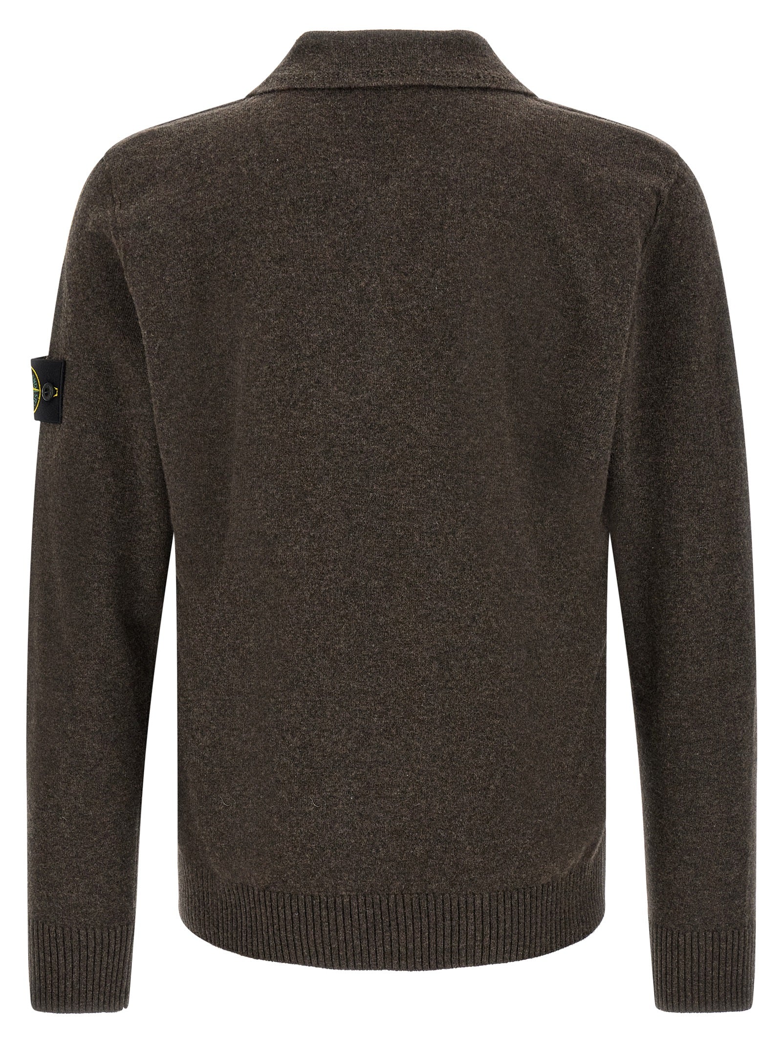 Brown Virgin Wool Polo Shirt