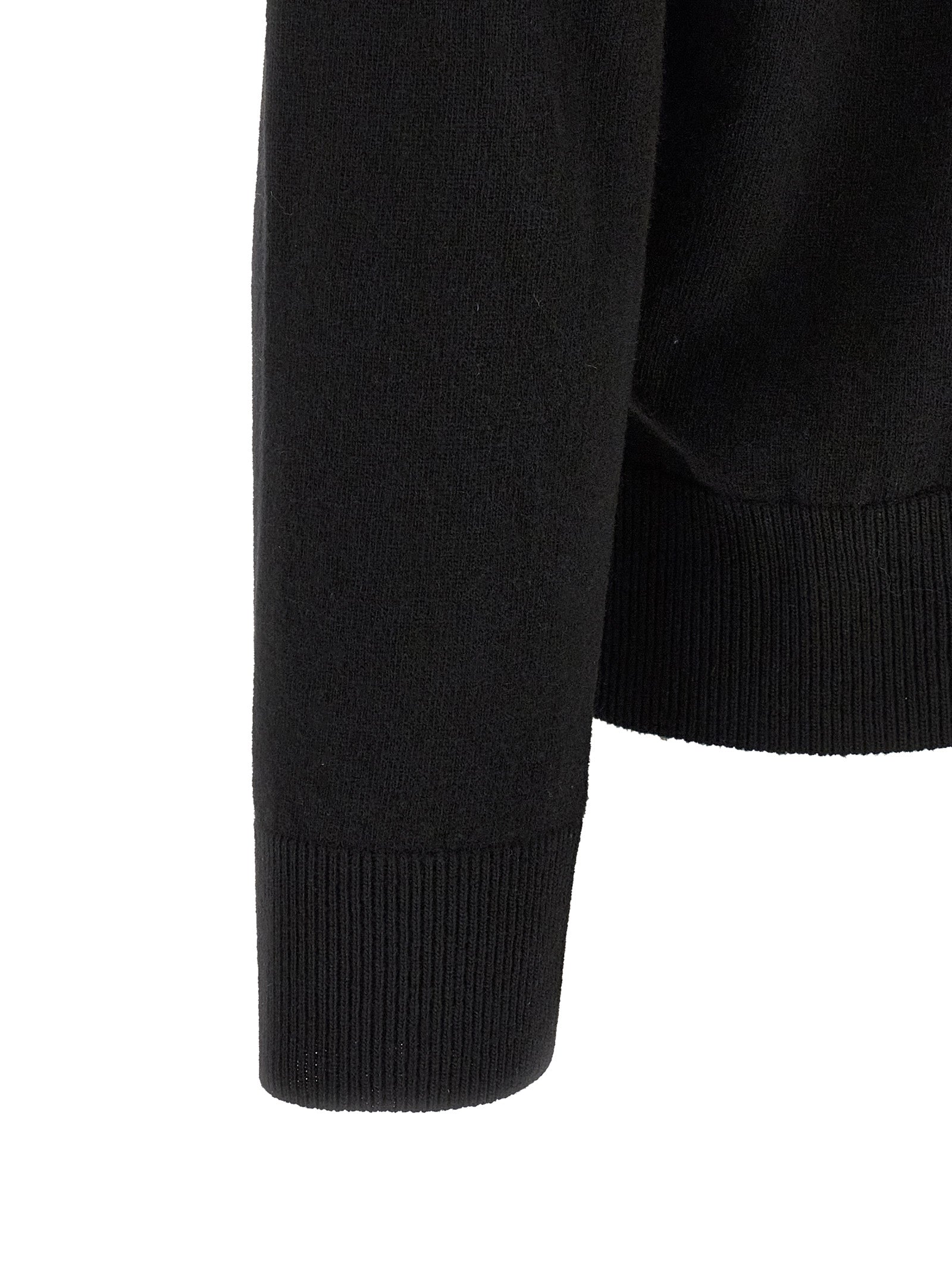 Black Virgin Wool Cardigan