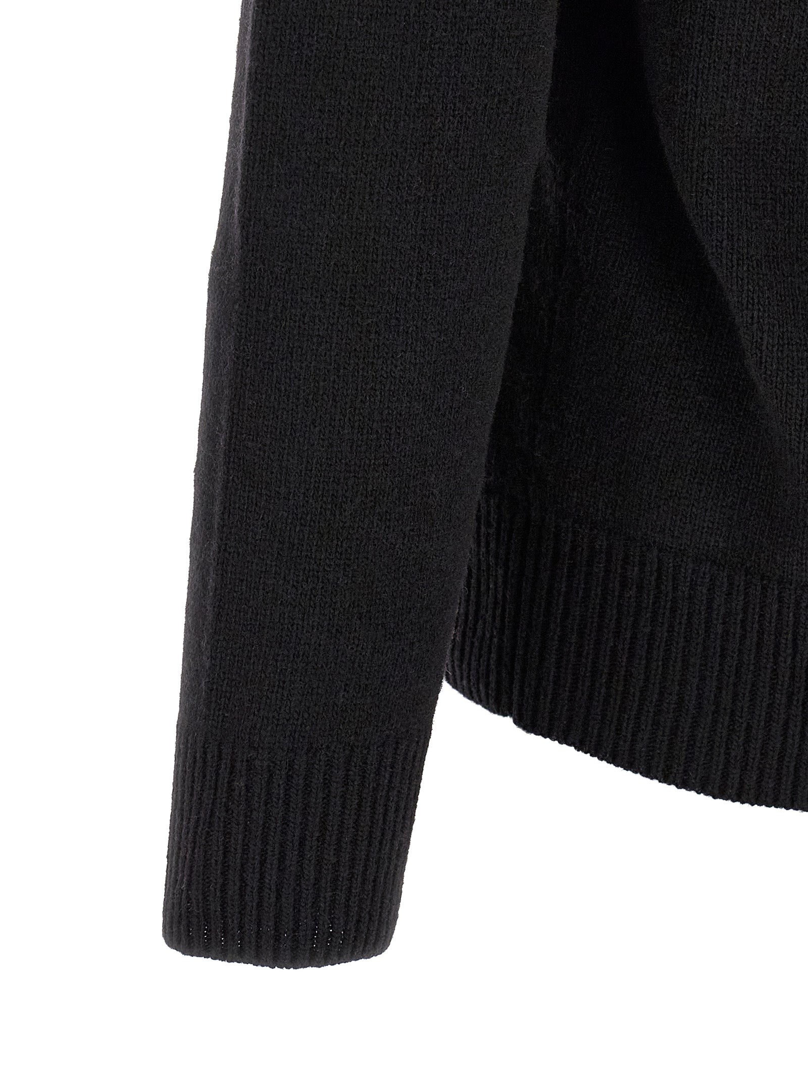 Black Virgin Wool Cardigan