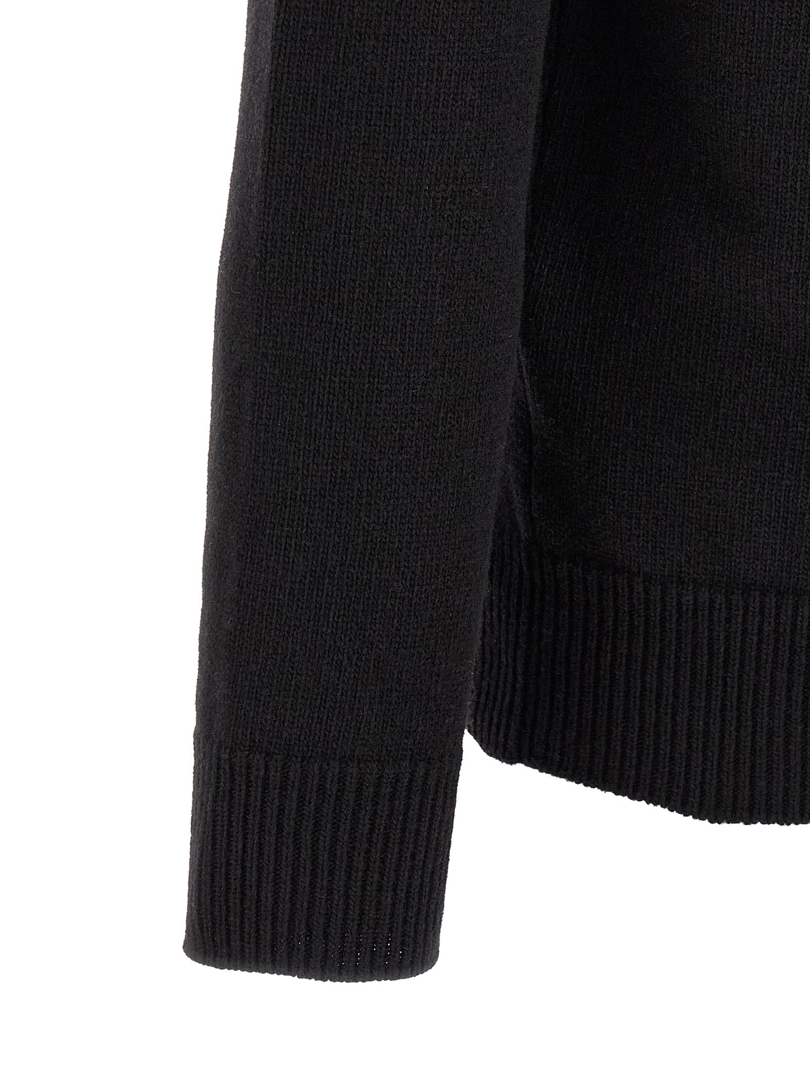 Black Virgin Wool Cardigan
