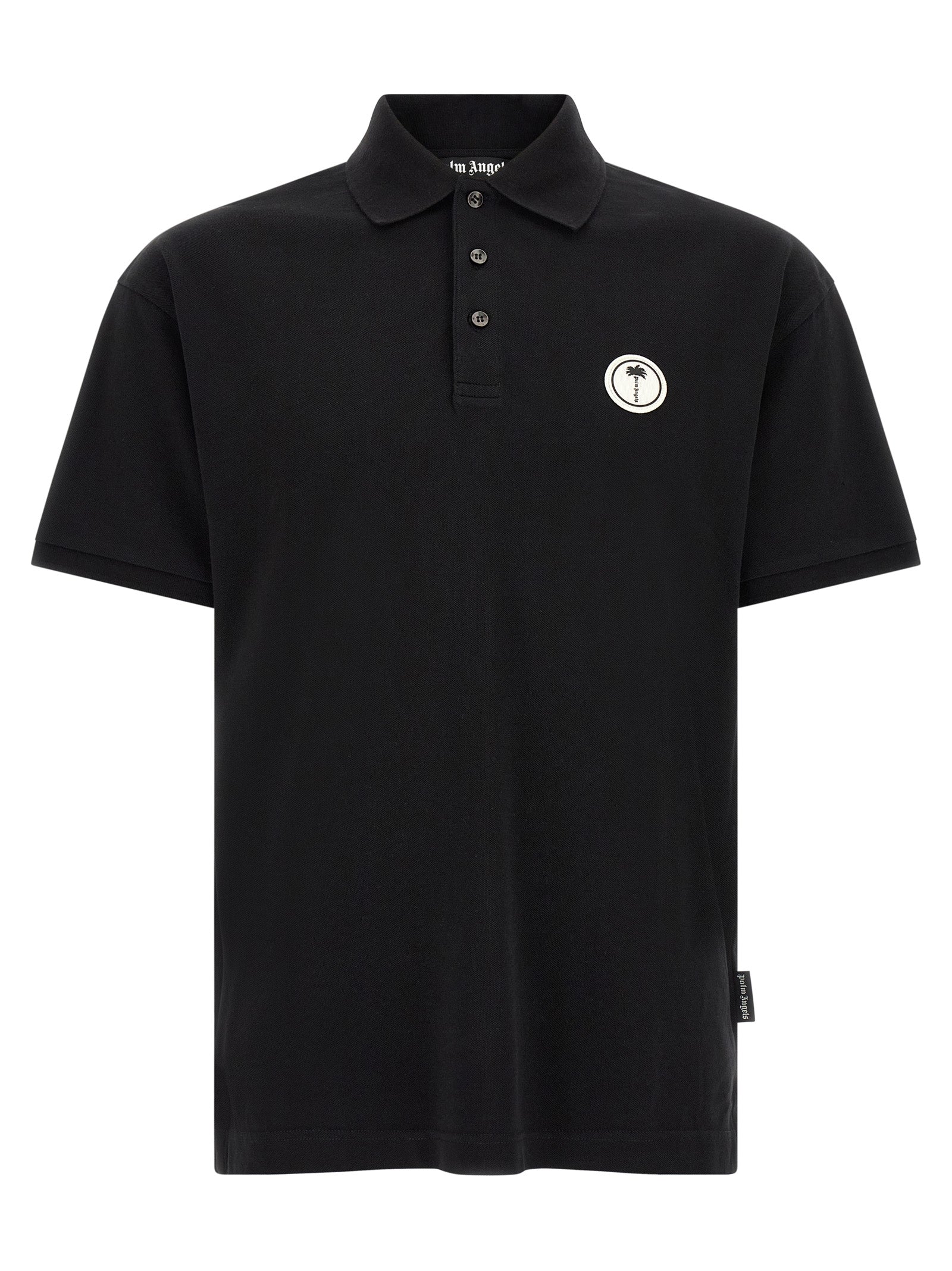 Black Cotton Polo Shirt