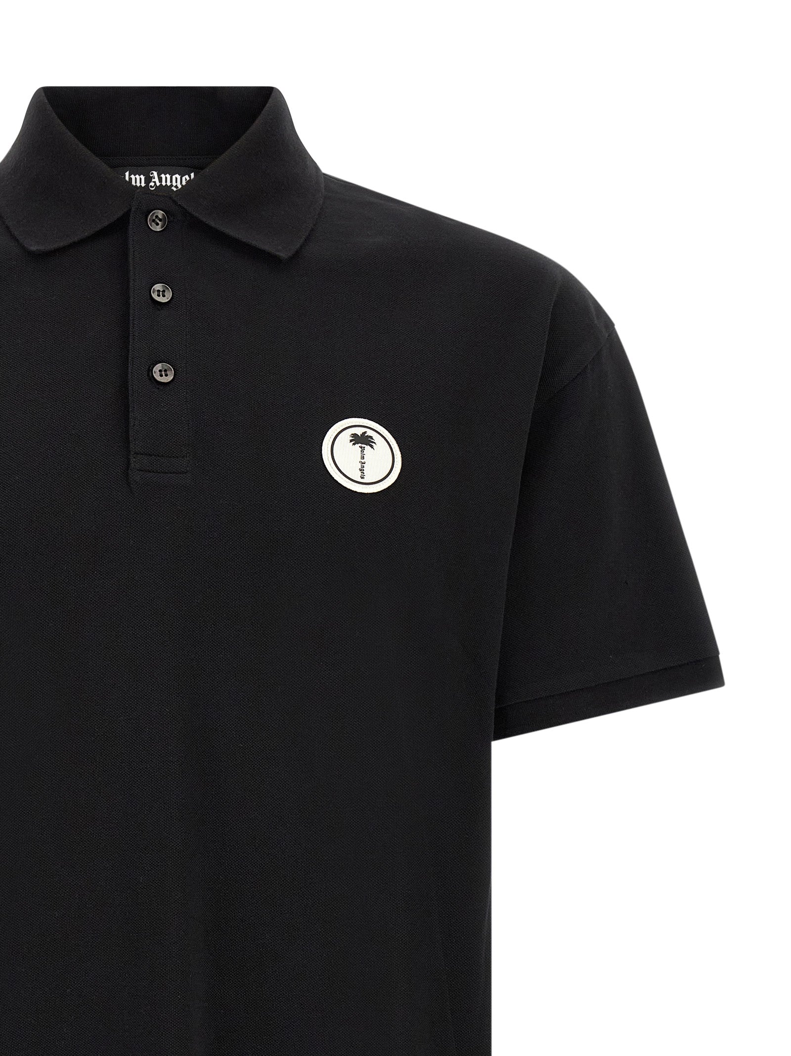Black Cotton Polo Shirt