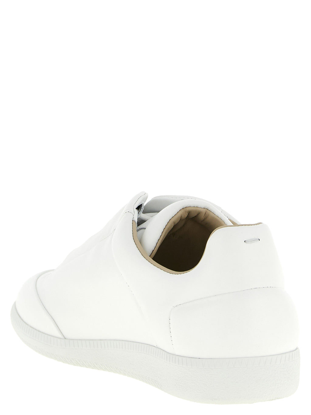White Calfskin Low Top Sneakers