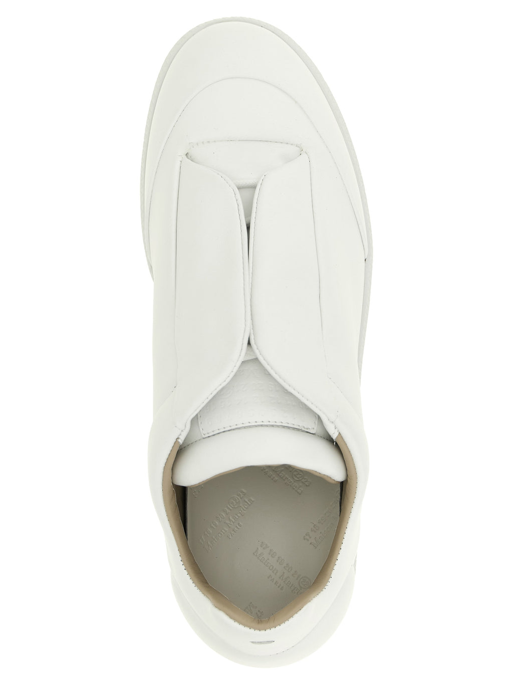 White Calfskin Low Top Sneakers