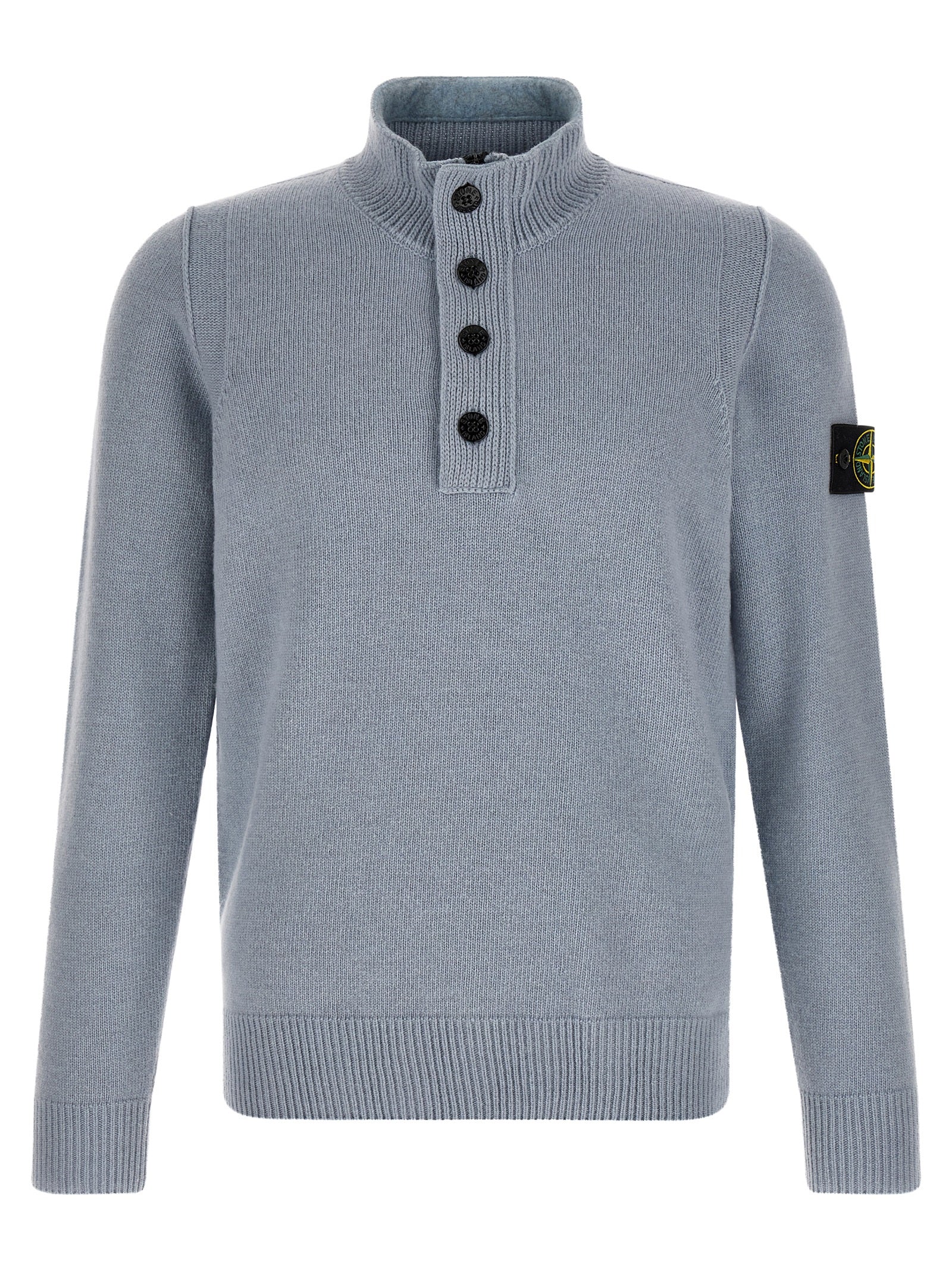 Blue Virgin Wool Cardigan