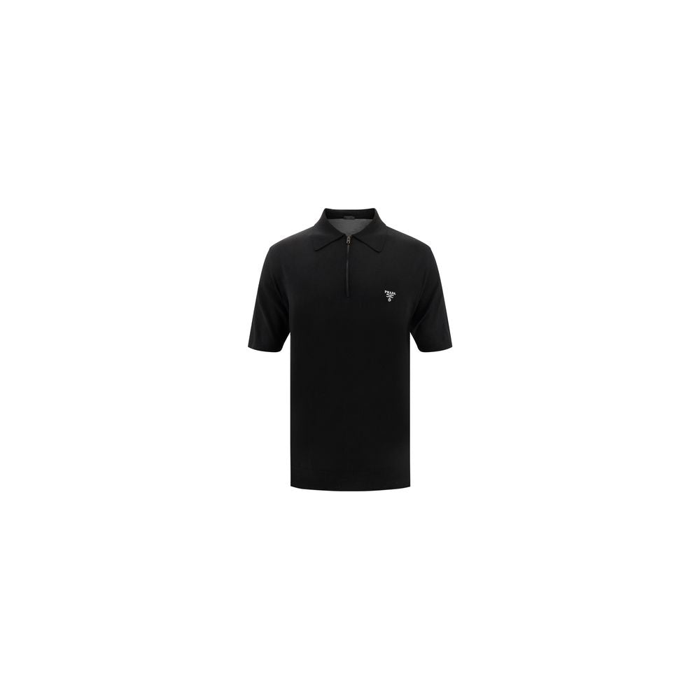Black Wool Oves Aries Polo Shirt